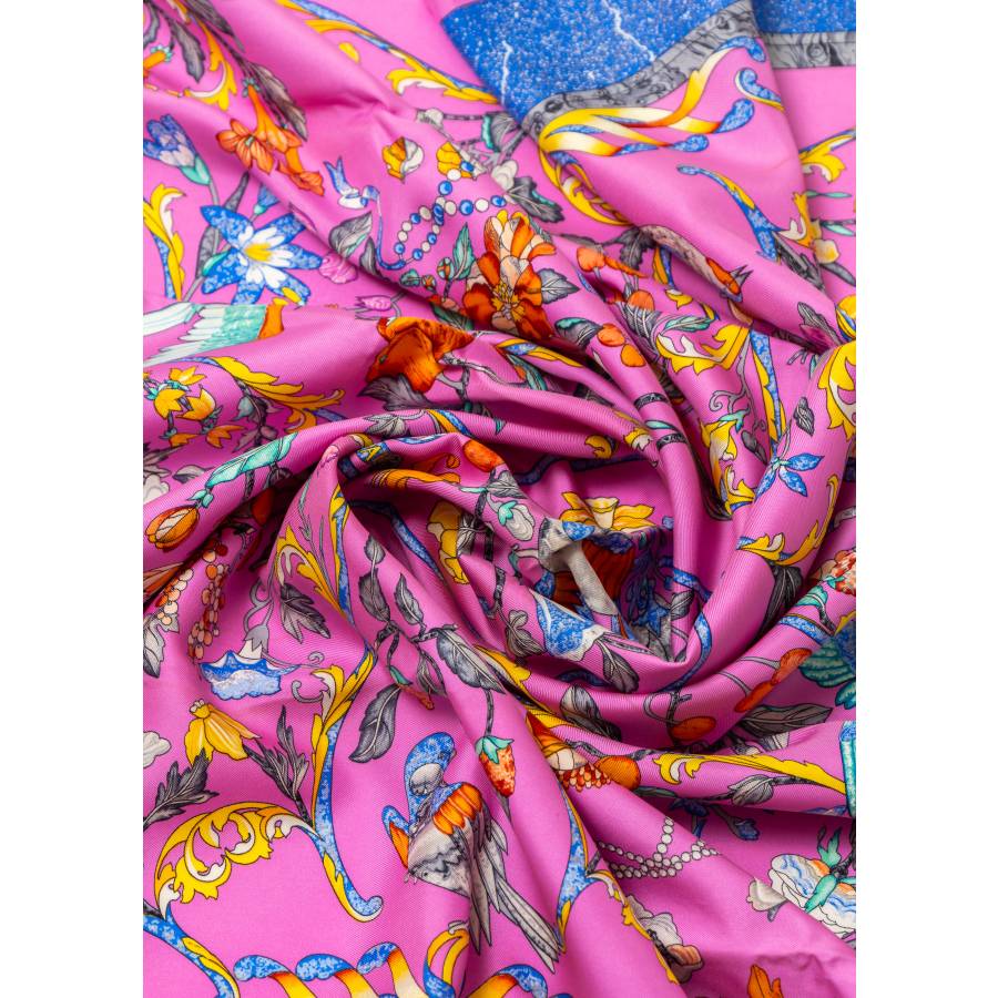 Pink silk scarf