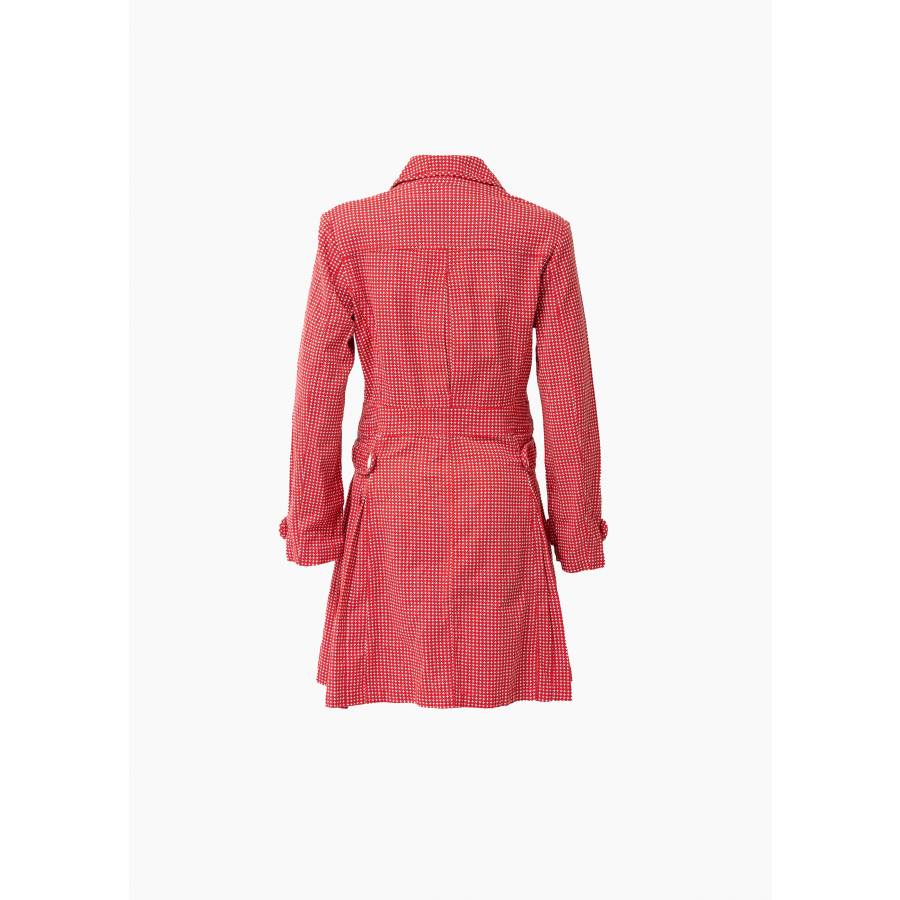 Manteau vintage rouge évasé