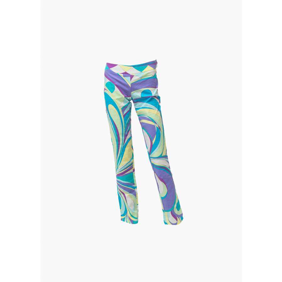 Straight-leg multicolored pants