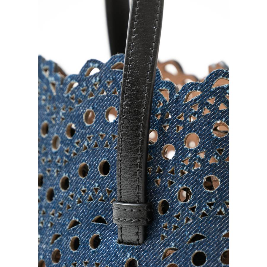 Tasche Alaïa Mina 20 Denim-Effekt