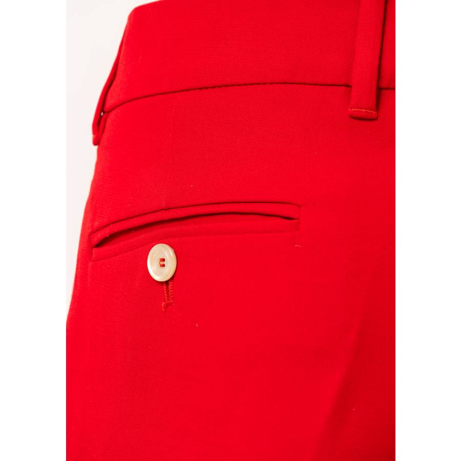 Pantalon à pinces rouge