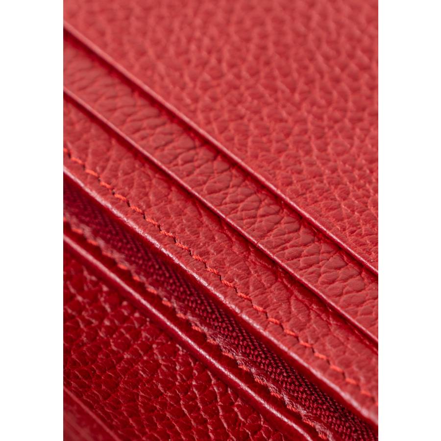 Porte-cartes GG Marmont en cuir rouge