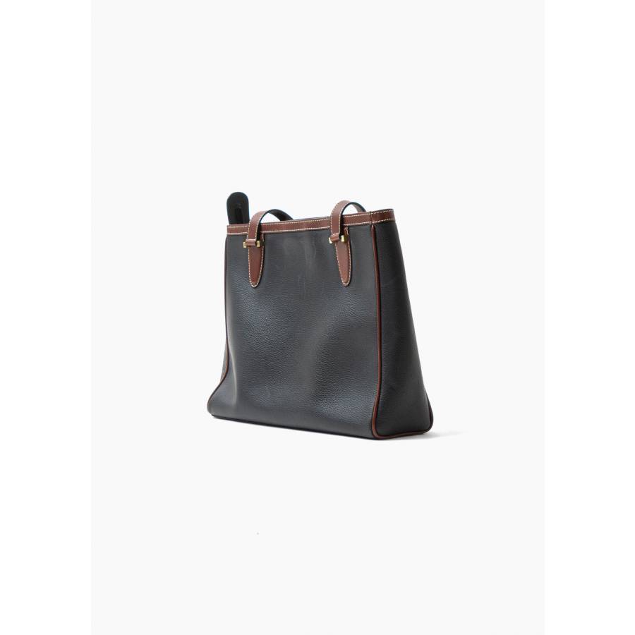 Black and brown leather bag