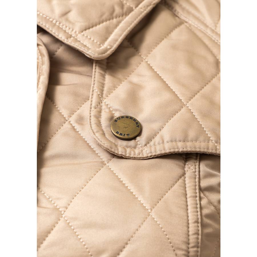 Beige quilted jacket