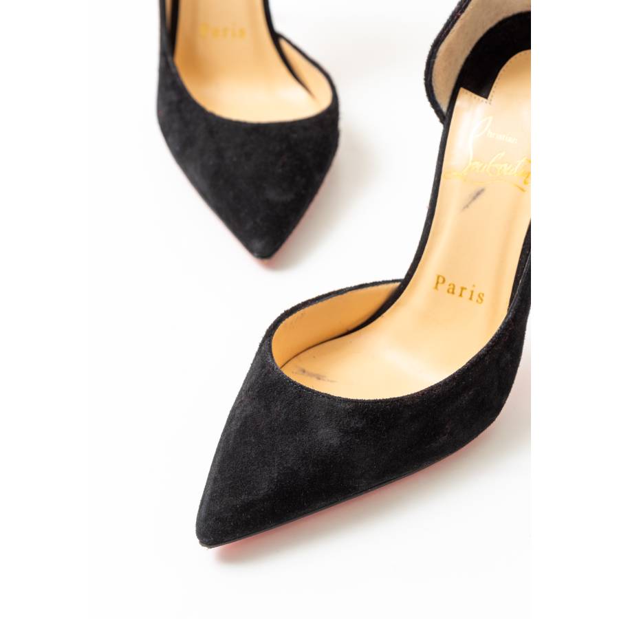 Iriza black leather pumps