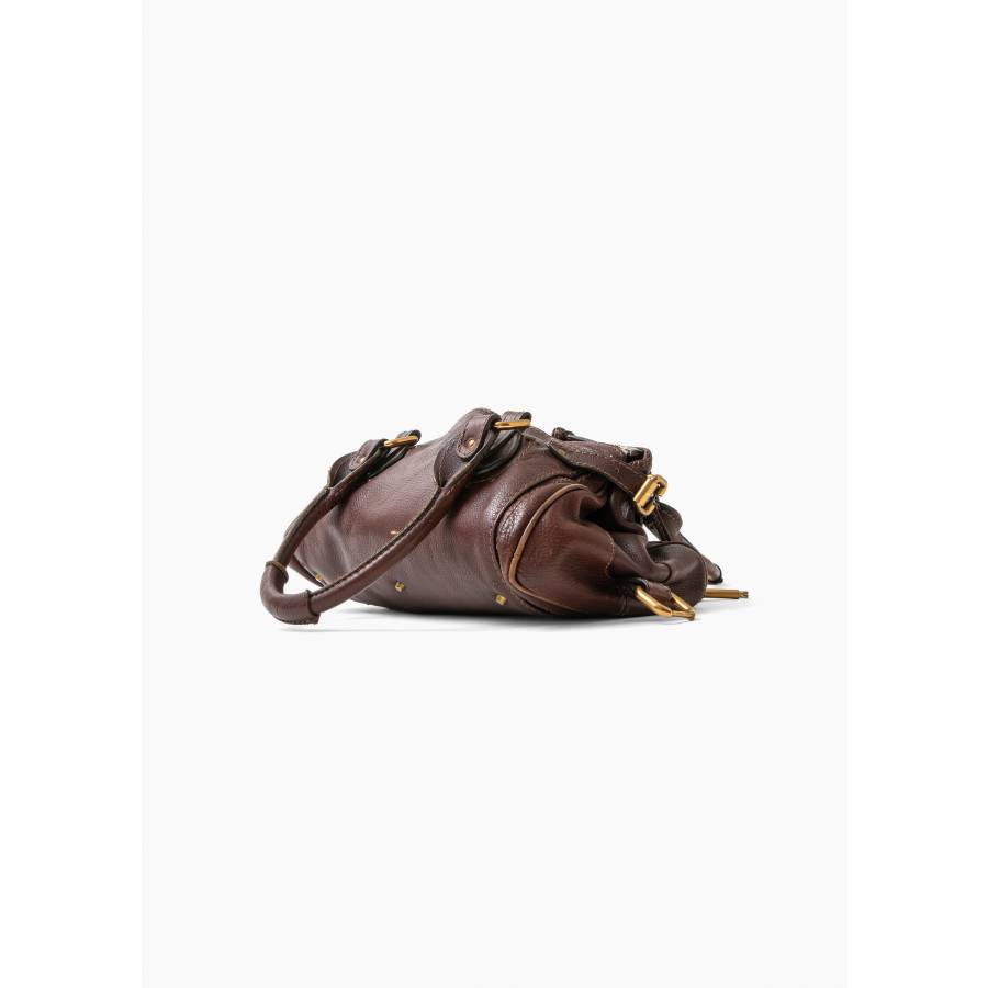 Paddington bag in brown grained leather