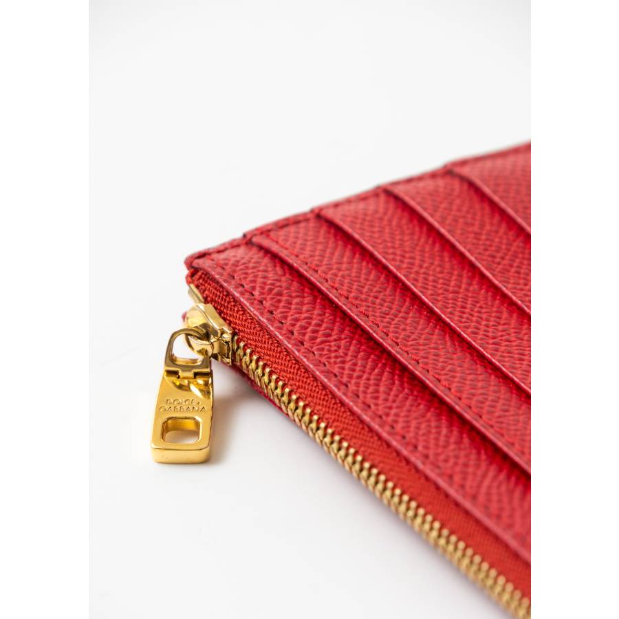 Red leather Dauphine cardholder