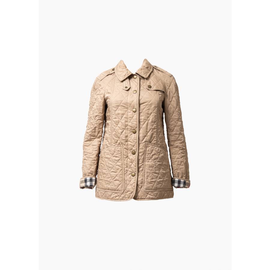 Beige quilted jacket