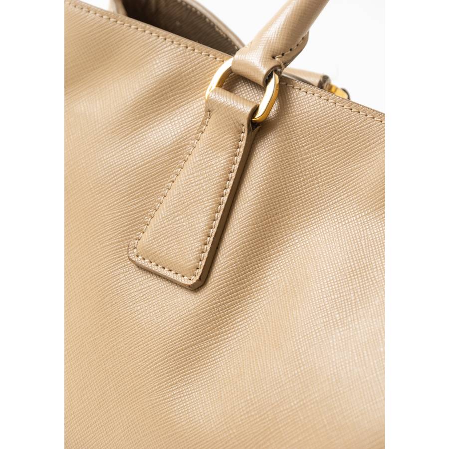 Galleria Large bag in beige Saffiano leather