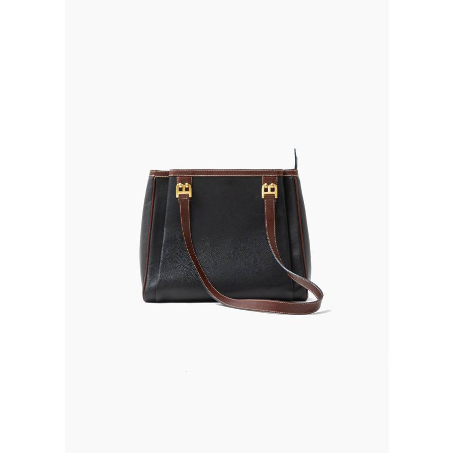 Black and brown leather bag