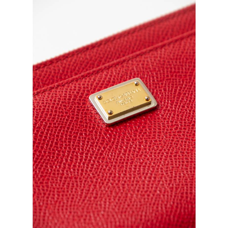 Red leather Dauphine cardholder