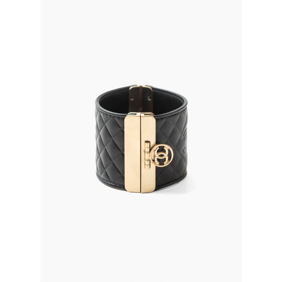 Black leather cuff