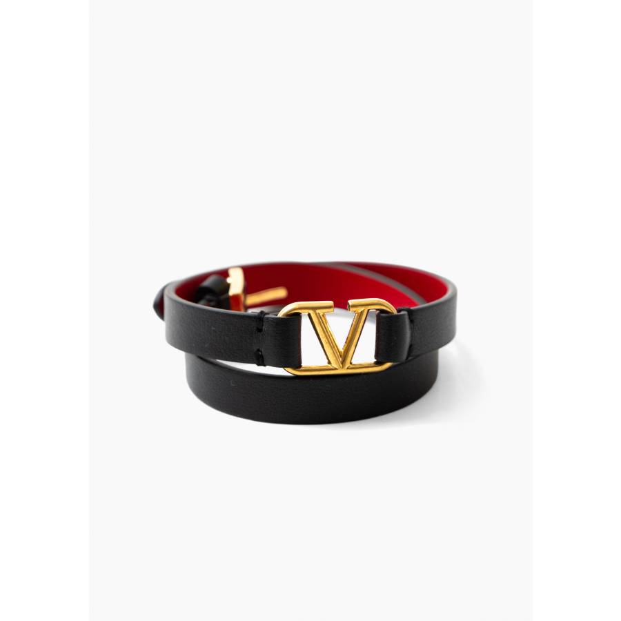 Garavani Signature VLogo bracelet in calfskin