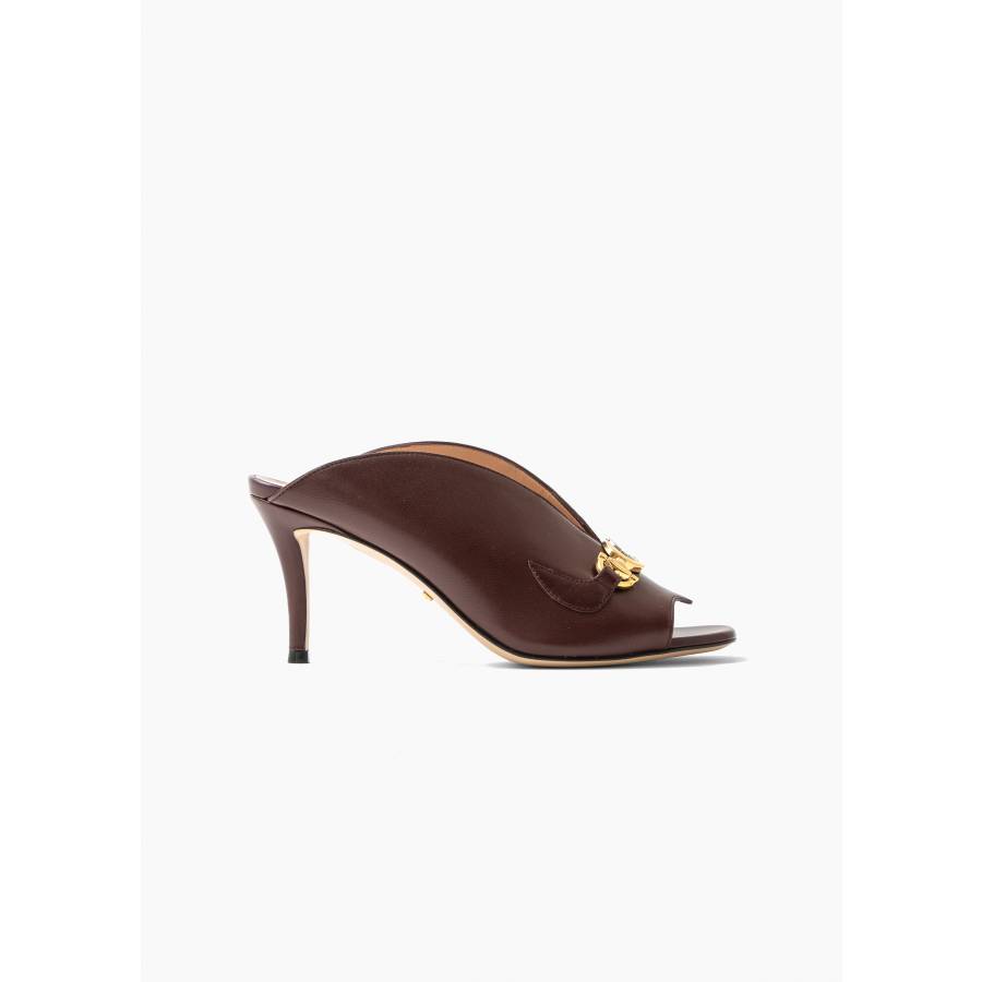 Zumi burgundy heeled mules