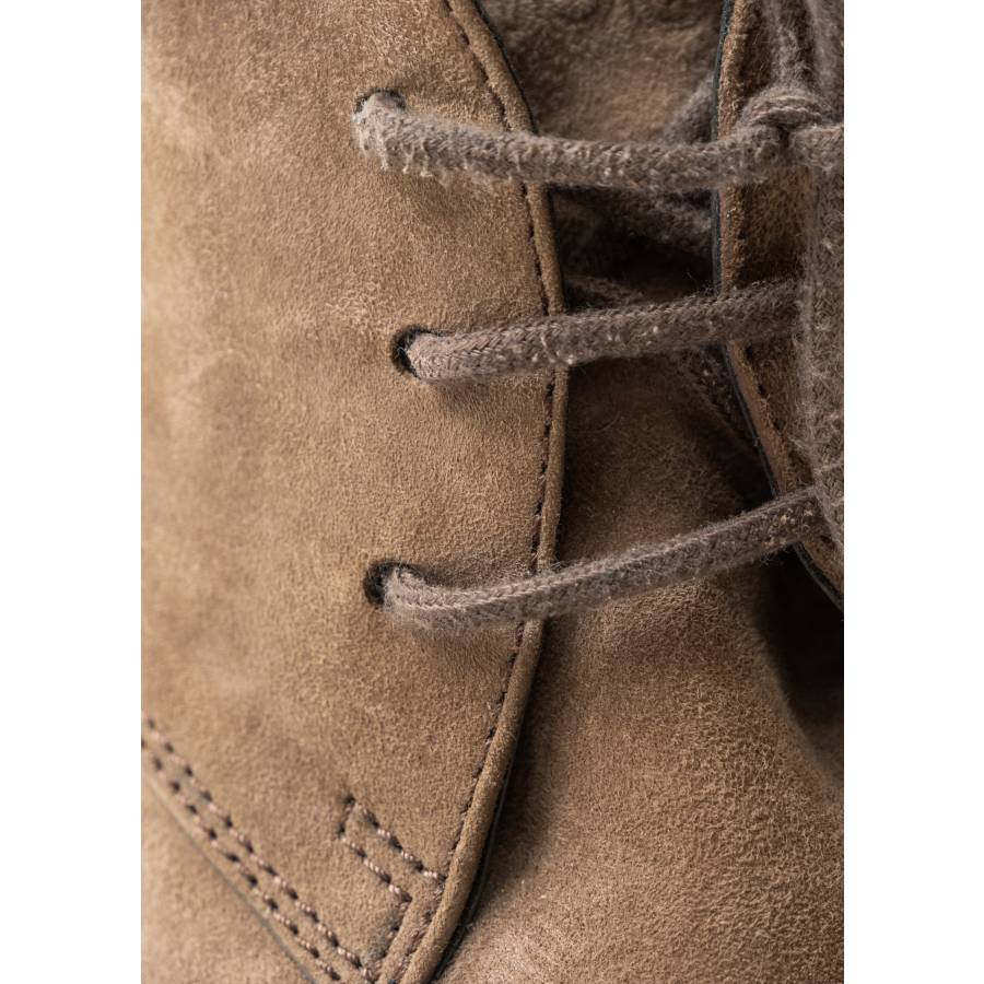 Taupe suede boots