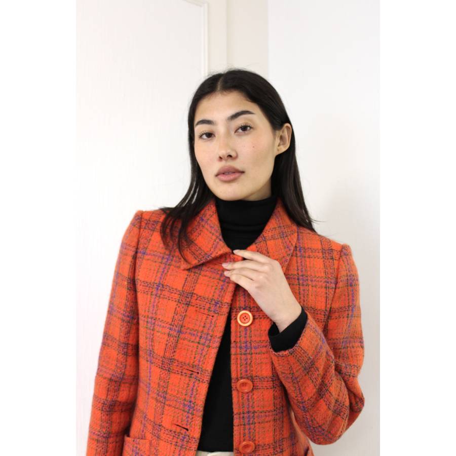 Short orange wool jacket