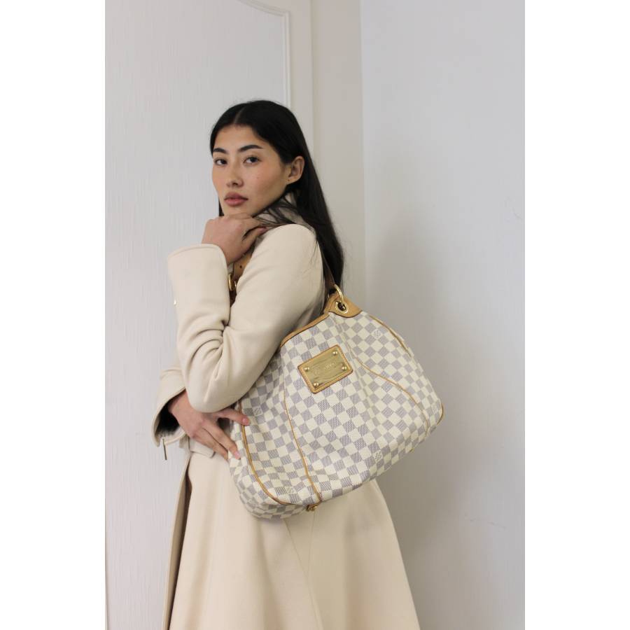 Galliera PM bag in checkerboard canvas