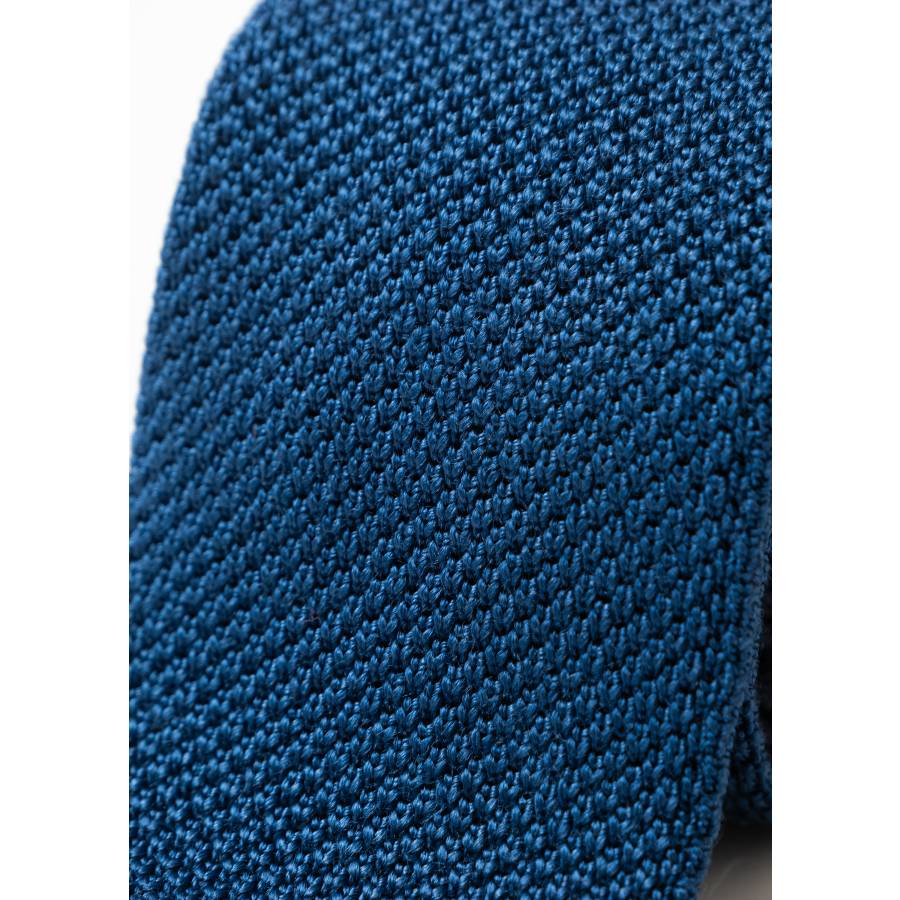 Blue silk tie