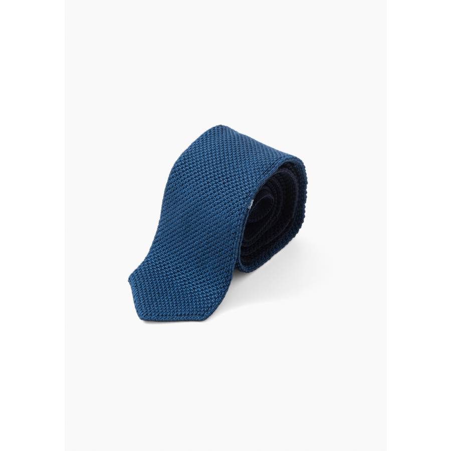 Blue silk tie