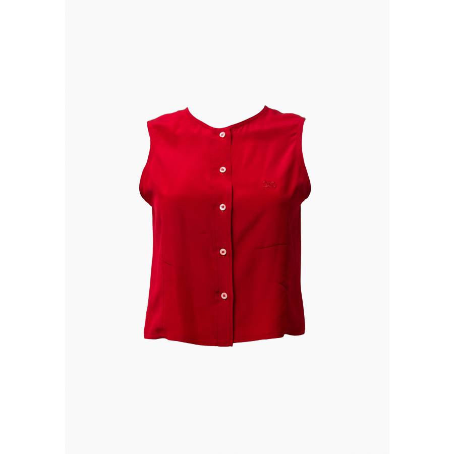 Ärmelloses rotes Top