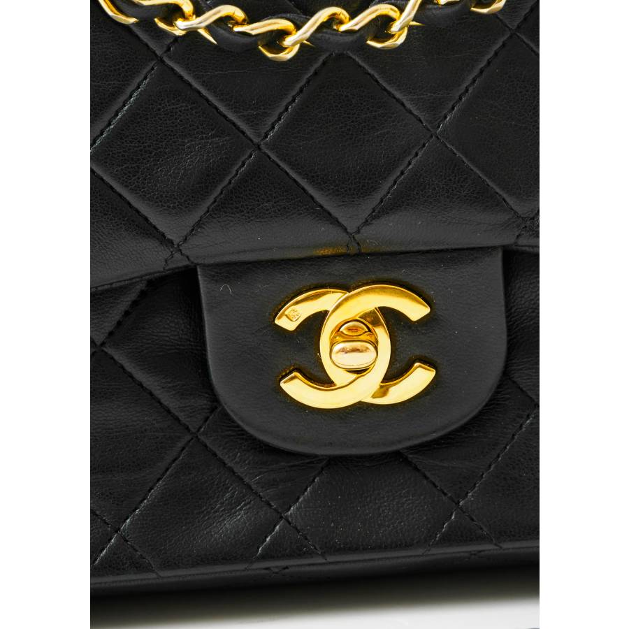 Timeless vintage 25 en cuir d’agneau noir