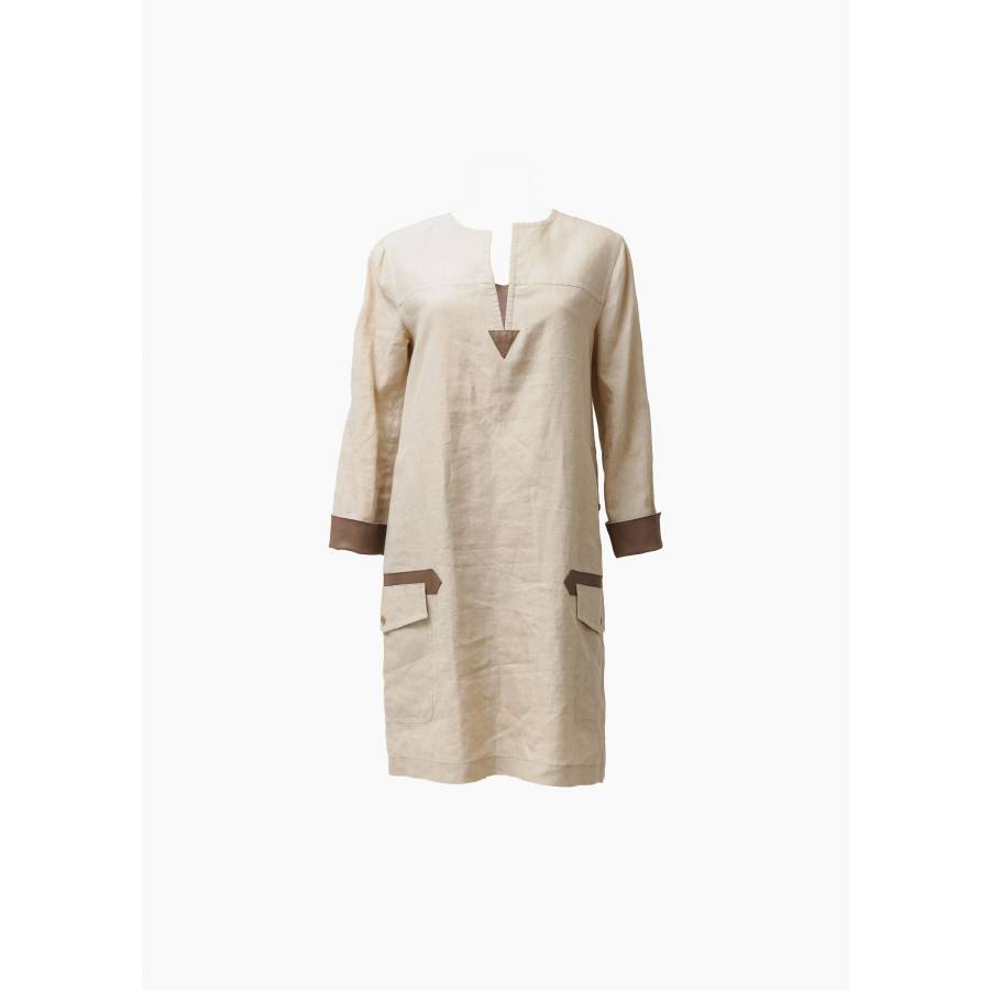 Robe tunique beige