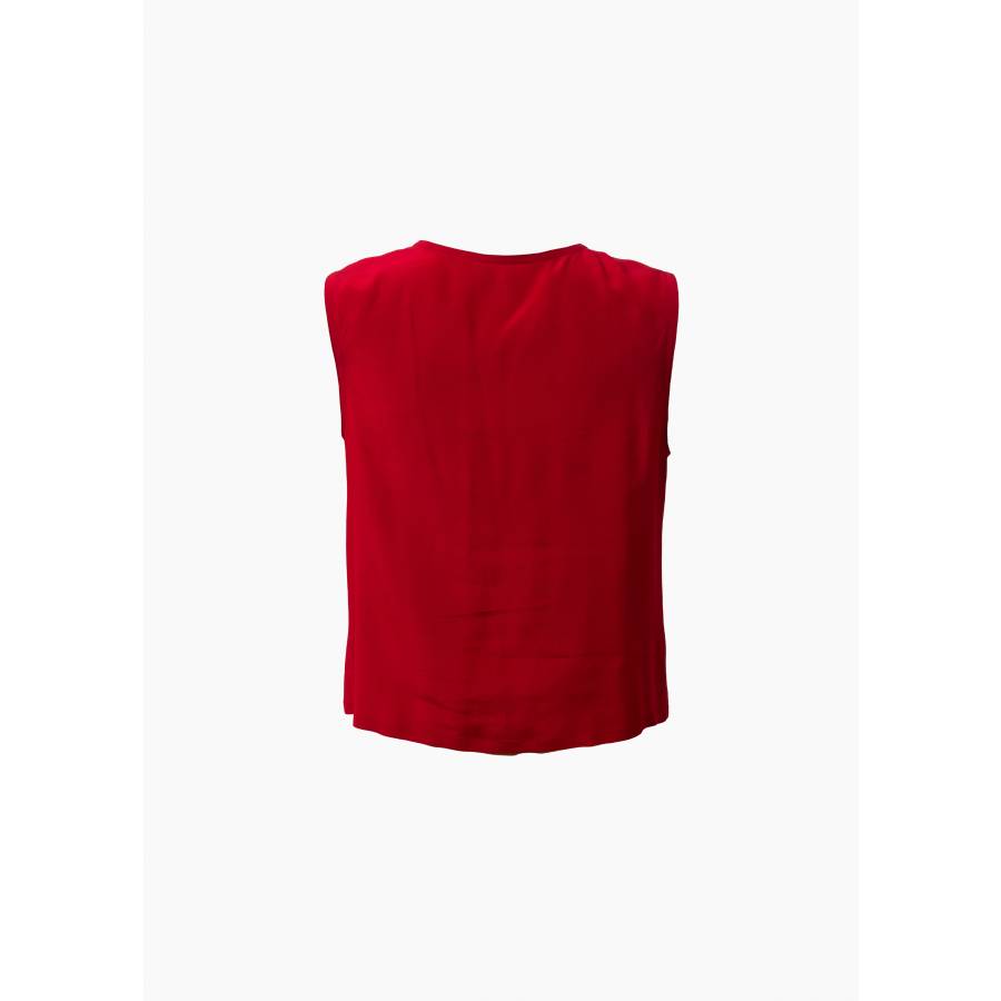 Ärmelloses rotes Top