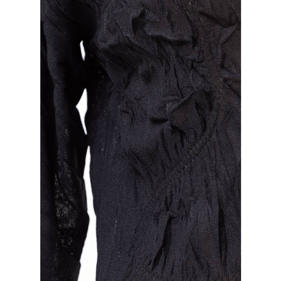 Chemisier transparent noir