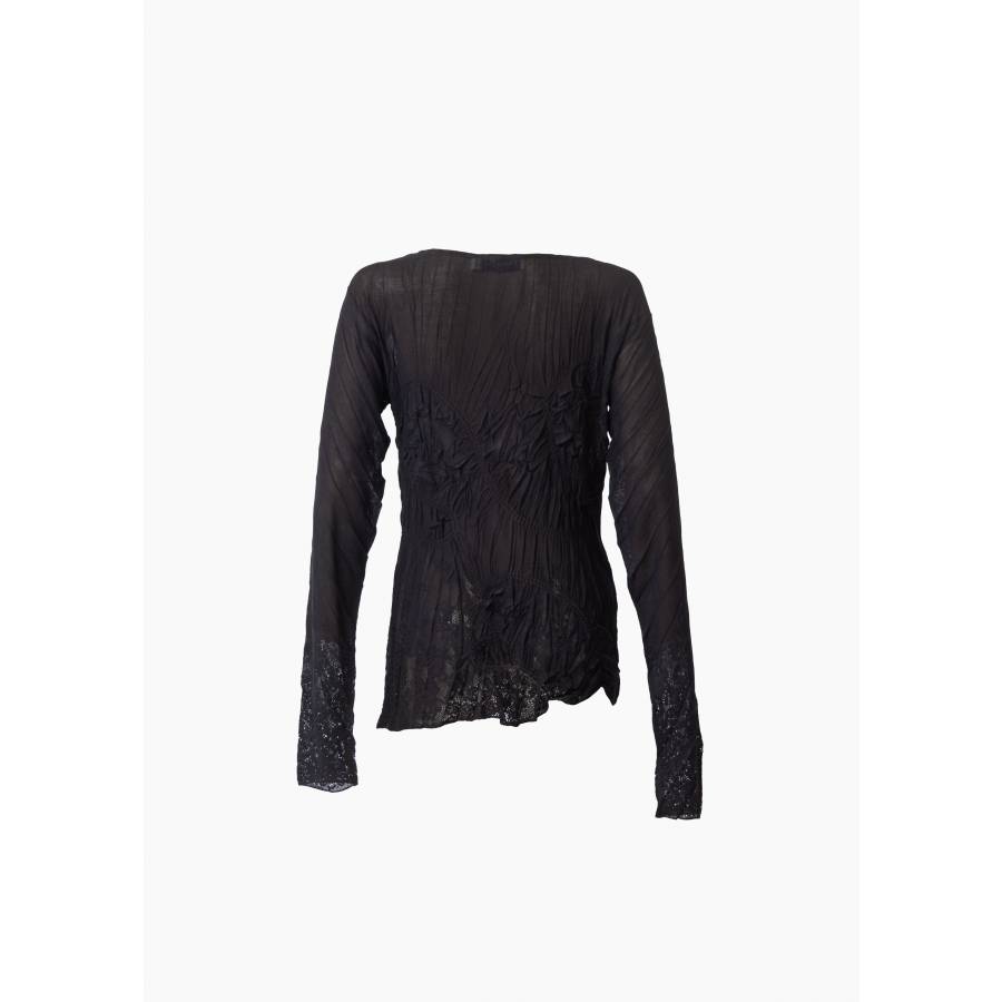 Chemisier transparent noir