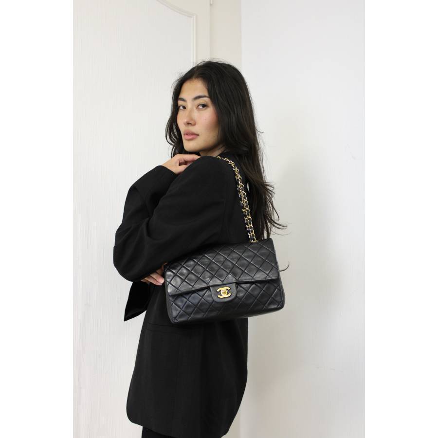 Timeless vintage 25 en cuir d’agneau noir