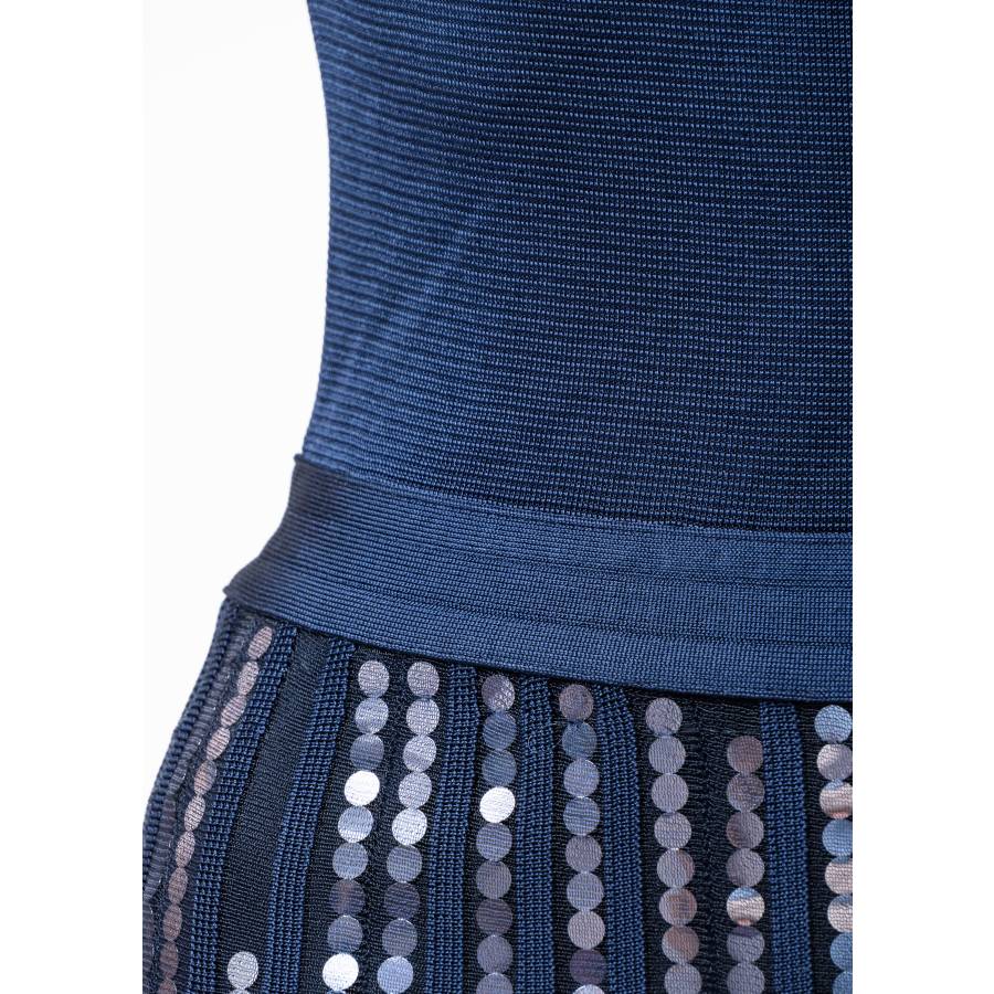 Robe longue bleu marine