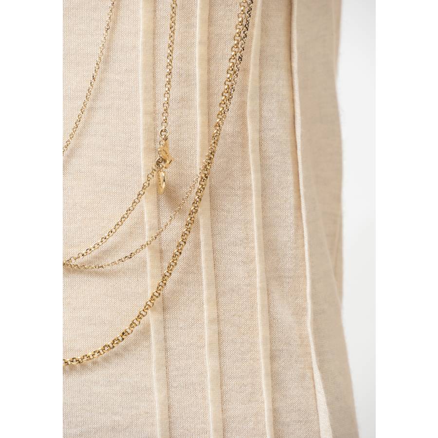 Ärmelloses Top in Beige