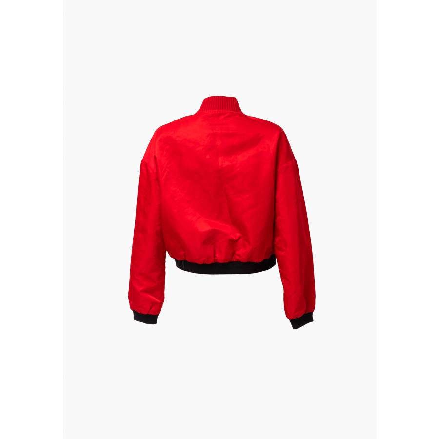 Short red bomber