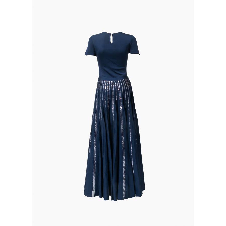 Robe longue bleu marine