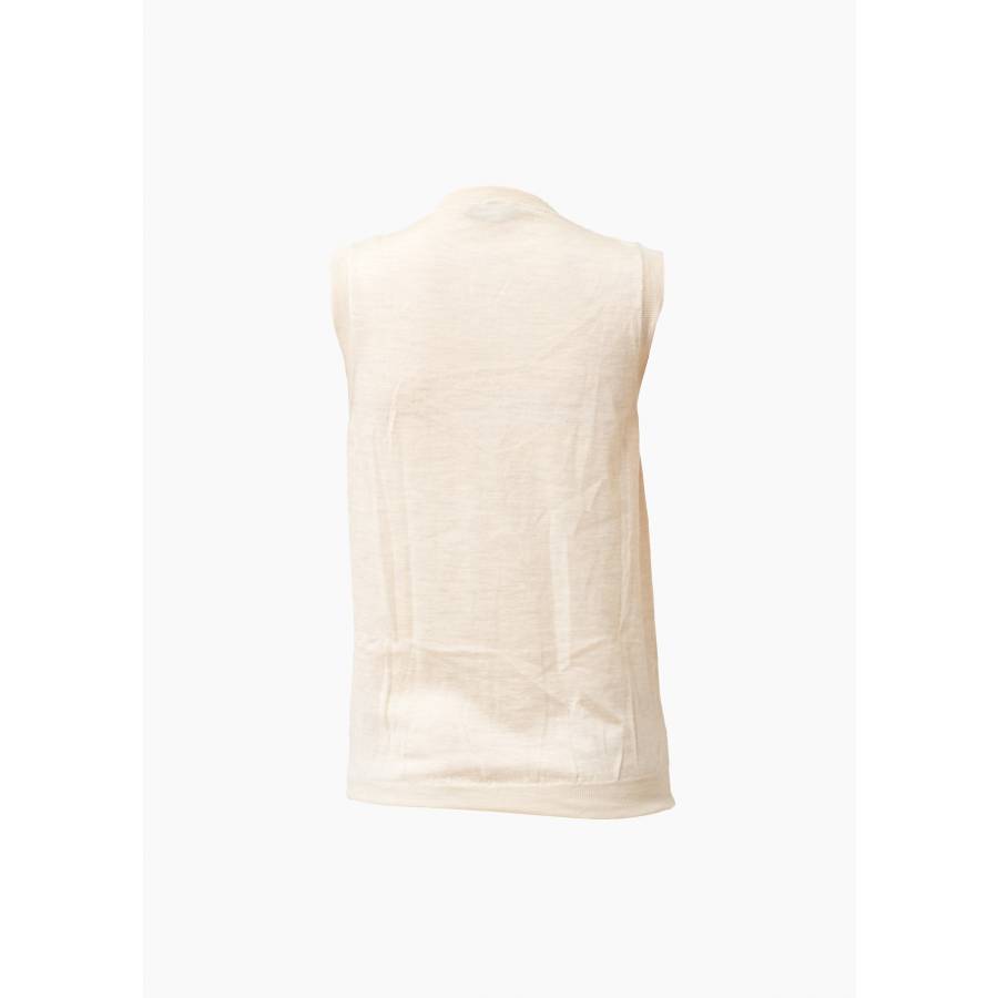 Ärmelloses Top in Beige
