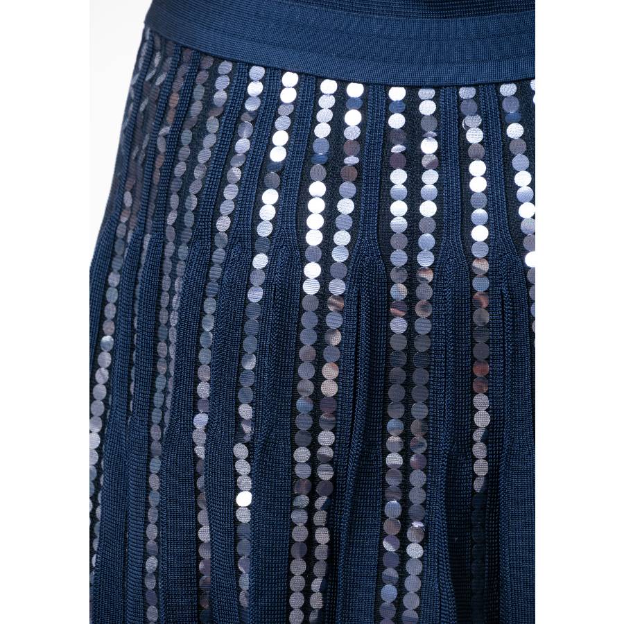 Robe longue bleu marine