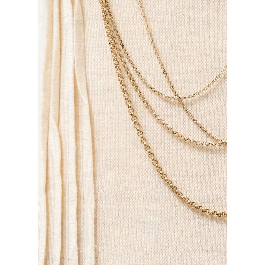 Ärmelloses Top in Beige