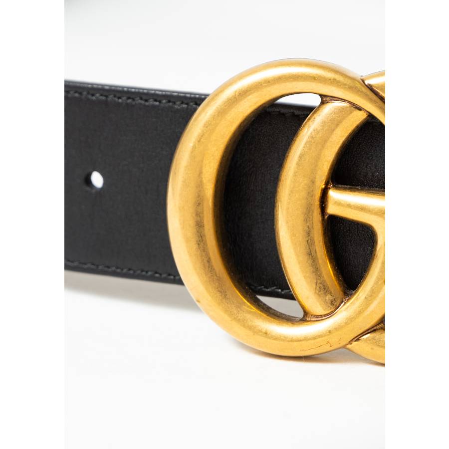 Ceinture noire en cuir