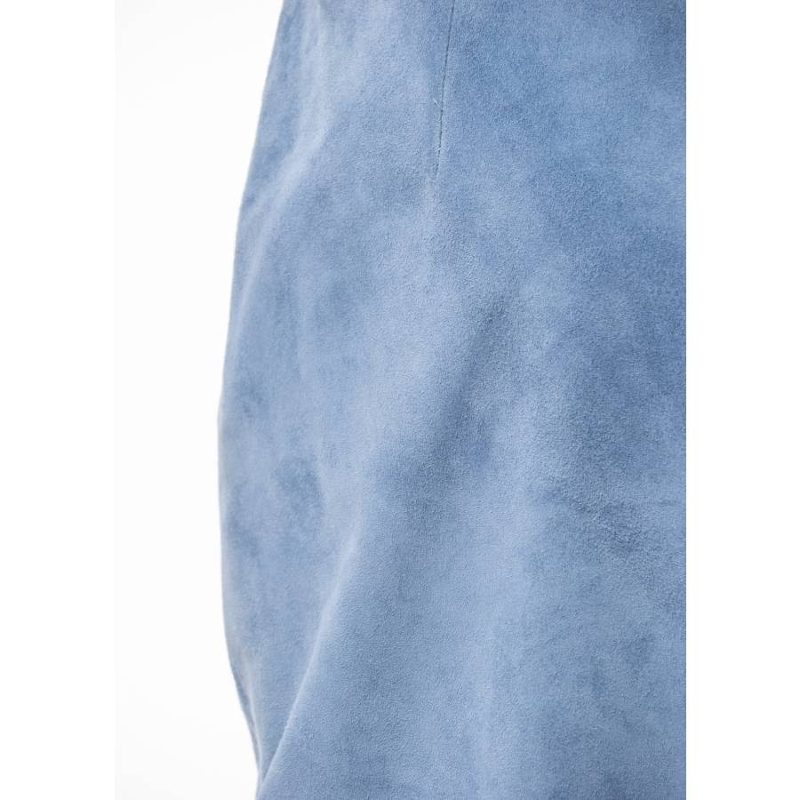 Jupe en suède bleu