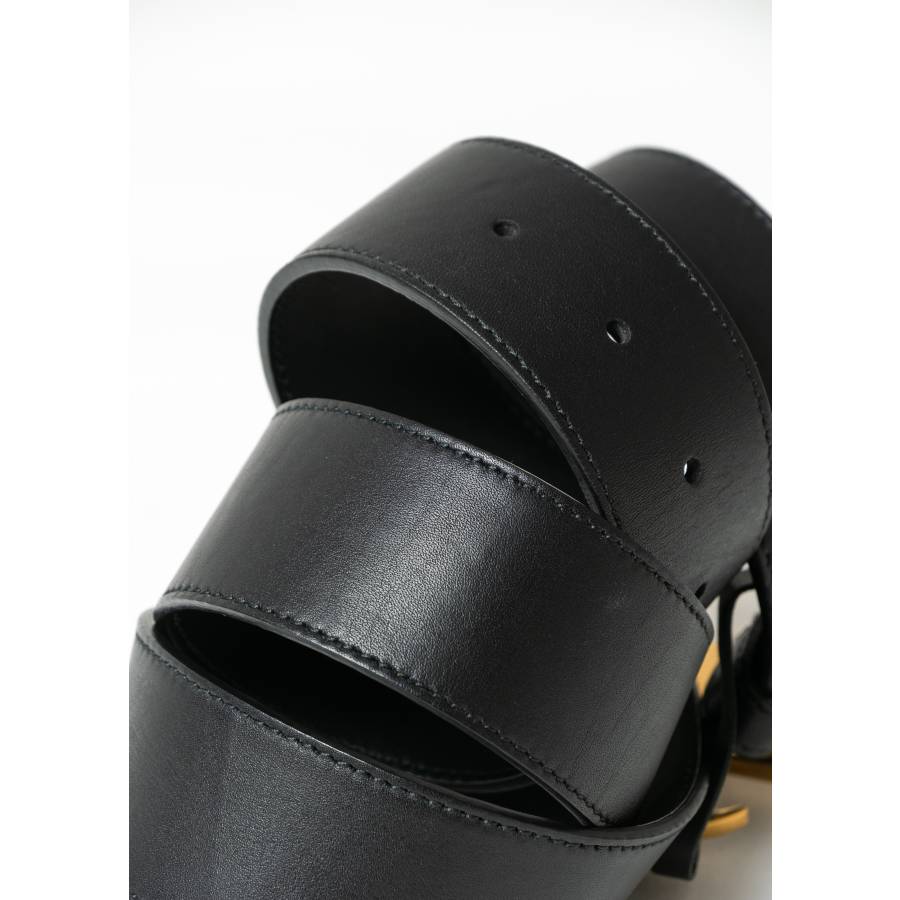 Ceinture noire en cuir