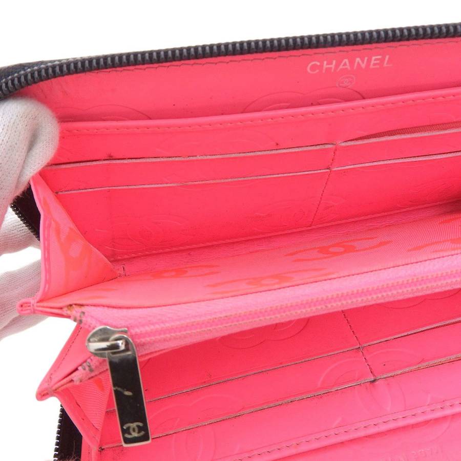 Portefeuille Cambon en cuir noir