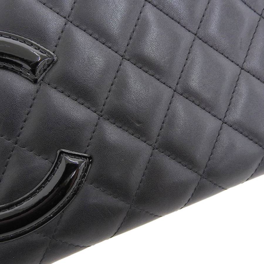 Portefeuille Cambon en cuir noir