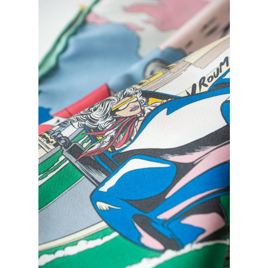 Echarpe en soie "Le Premier Champ Wow"