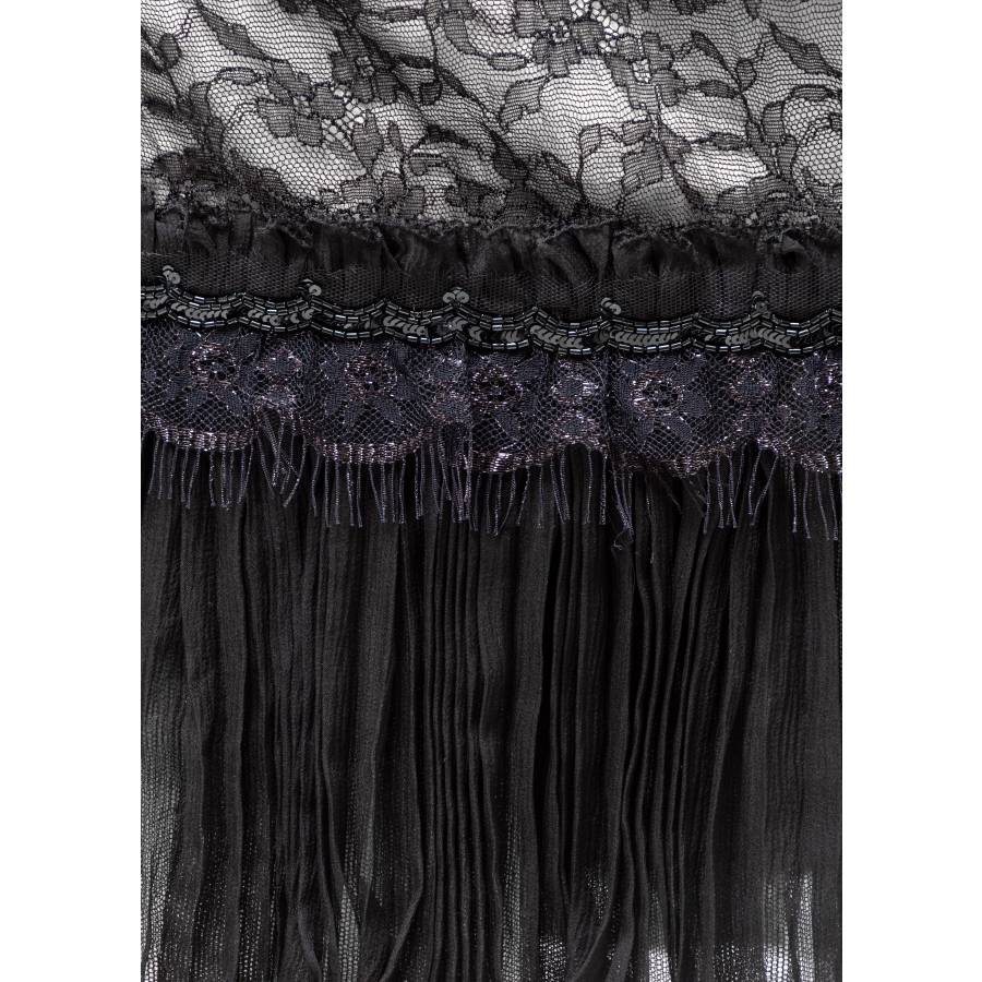 Mini-jupe en dentelle noire