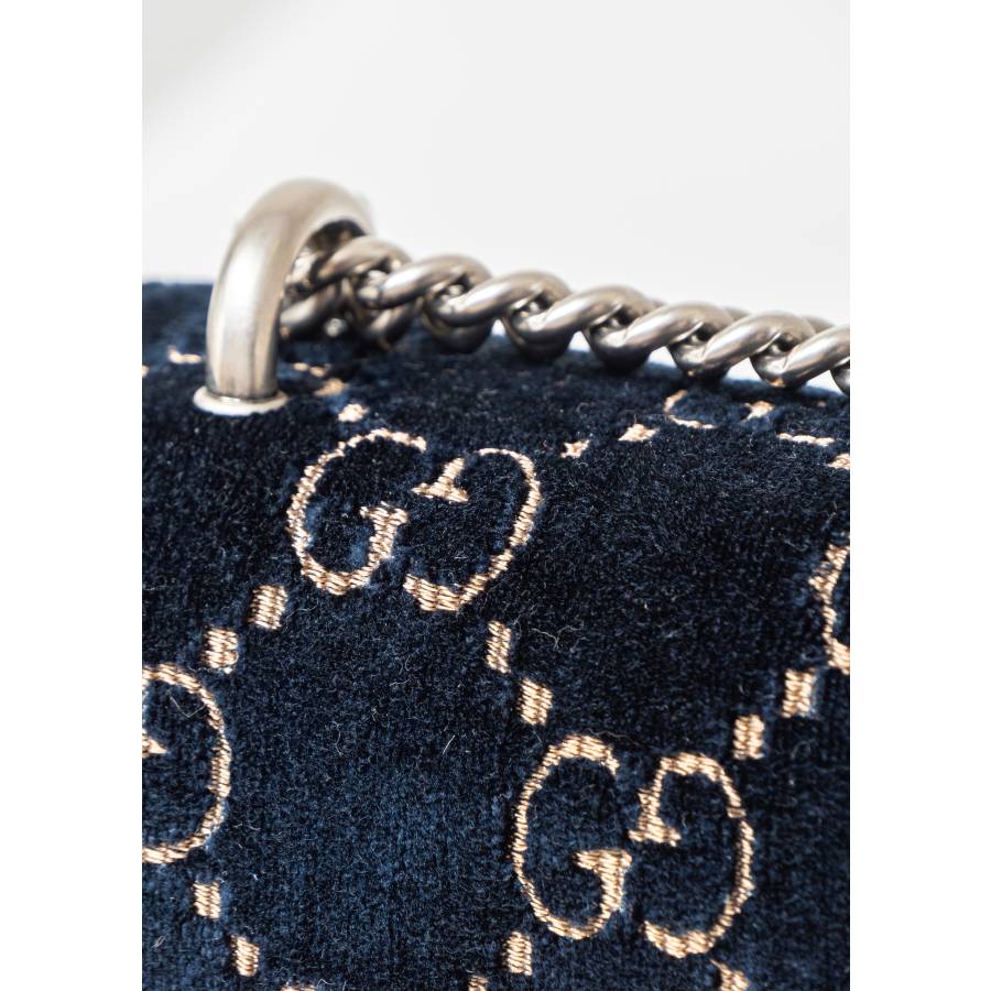 Dionysus bag in navy blue velvet