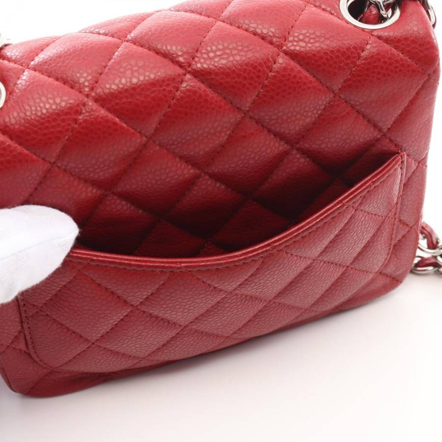 Timeless Single Flap en cuir rouge