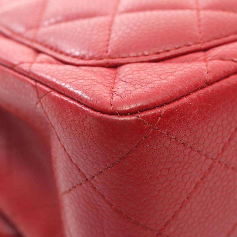 Timeless Single Flap en cuir rouge