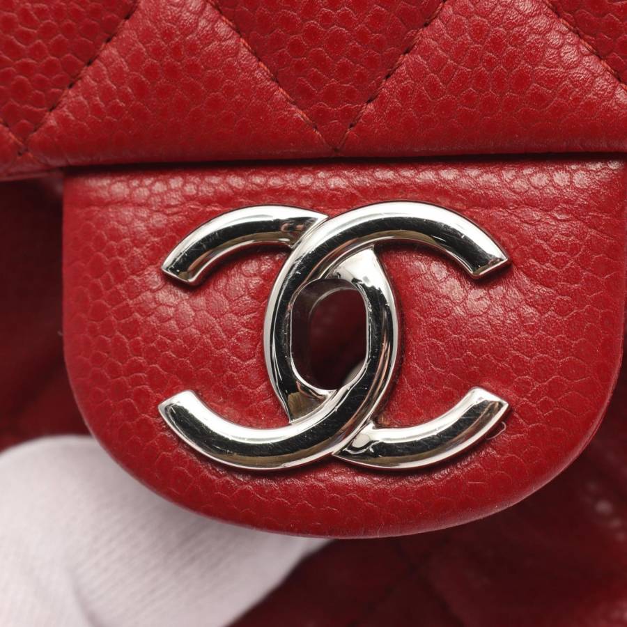 Timeless Single Flap en cuir rouge