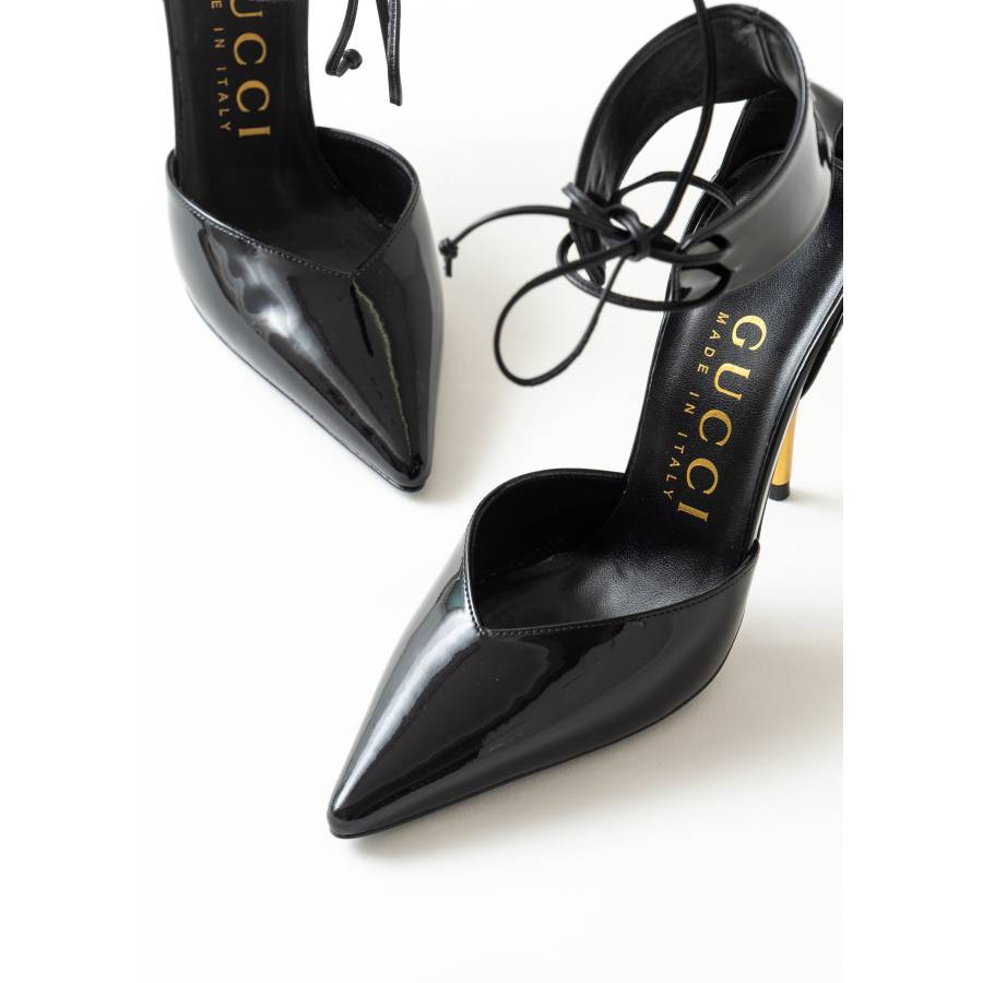 Escarpins en cuir vernis noir