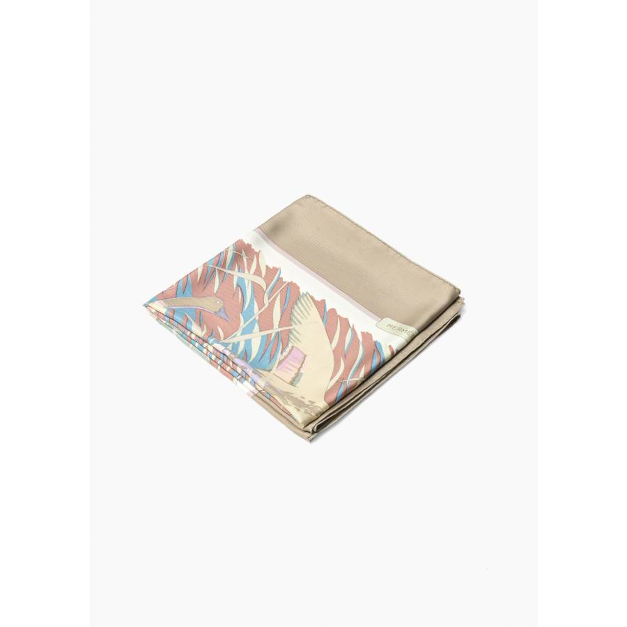 Carré 90 Cols Verts en soie